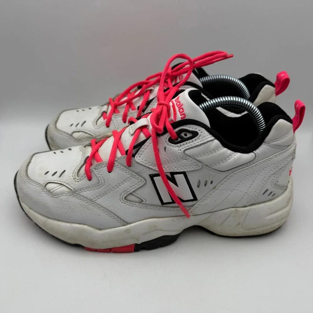 New Balance 608 Cross Training Shoes Womens 11 White Pink WX608SP1 Chunky Dad